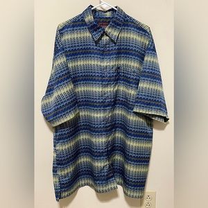 Y2K FUBU logo button down shirt